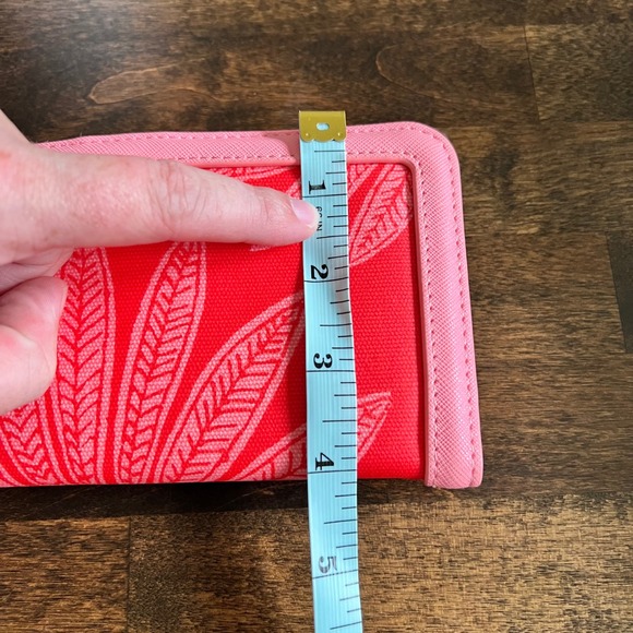 Spartina 449 Deufuskie Island Red Pink Floral Print Wallet Clutch - Picture 10 of 13